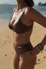 Haut de maillot armaturé Margauxbtn x Nénés - Marron