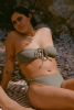 Haut de maillot bandeau Mado - Vert kaki