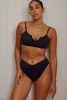Bas de maillot culotte taille haute Myrto - Noir