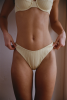 Bas de maillot tanga Agathe - Jaune