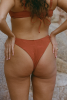 Bas de maillot tanga Agathe - Terracotta