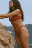 Bas de maillot tanga Agathe - Terracotta