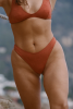 Bas de maillot tanga Agathe - Terracotta