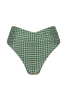 Bas de maillot culotte taille haute Myrto - Carreaux vert