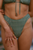 Bas de maillot culotte Cocoa - Carreaux vert