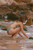 Bas de maillot culotte Cocoa - Carreaux vert