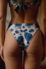 Bas de maillot culotte Rita - Fleurs bleues
