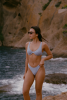 Bas de maillot tanga Agathe - Bleu lavande