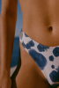Bas de maillot tanga Agathe - Fleurs bleues