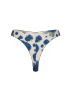 Bas de maillot tanga Agathe - Fleurs bleues