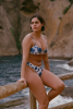 Bas de maillot tanga Cocoa - Fleurs bleues