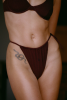 Bas de maillot tanga Pauline - Marron