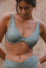 Haut de maillot armaturé Marilou - Carreaux vert
