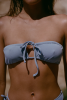Haut de maillot bandeau Mado - Bleu lavande