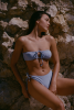 Haut de maillot bandeau Mado - Bleu lavande