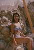 Haut de maillot bandeau Mado - Bleu lavande
