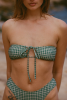 Haut de maillot bandeau Mado - Carreaux vert