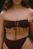 Haut de maillot bandeau Mado - Marron