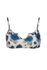 Haut de maillot brassière Manon - Fleurs bleues