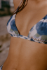 Haut de maillot triangle Mélanie - Fleurs bleues
