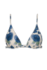 Haut de maillot triangle Mélanie - Fleurs bleues