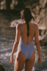 Maillot une pièce Louise - Bleu lavande