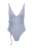 Maillot une pièce Louise - Bleu lavande