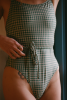 Maillot une pièce Ellis - Carreaux vert