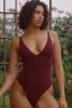 Maillot une pièce Louise - Marron