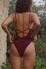 Maillot une pièce Louise - Marron