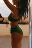 Culotte taille haute Myrto - Vert Emeraude