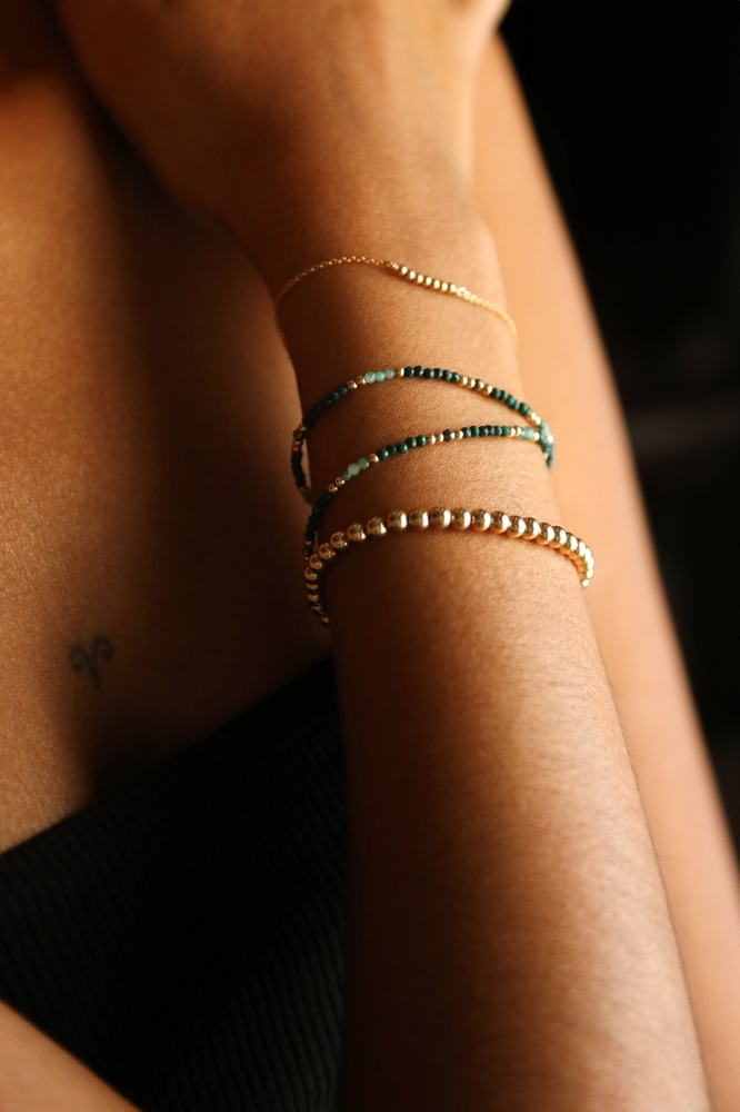 Collier-Bracelet double Queen - Menthe