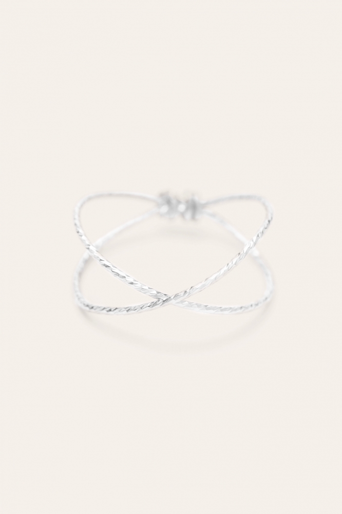 Bague croisée Éclat - Argent