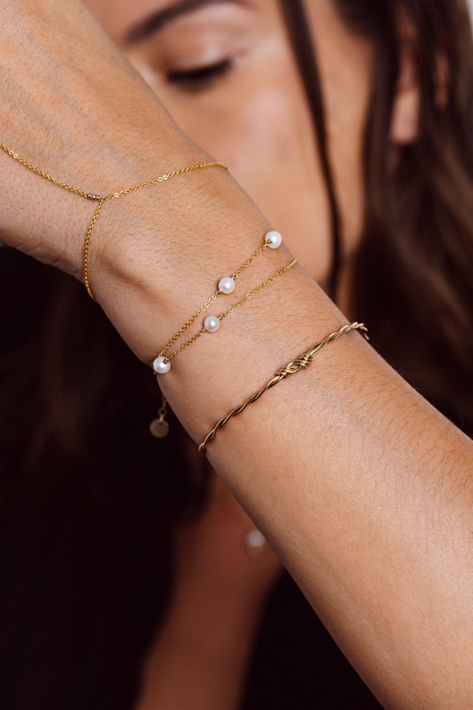 Bracelet - Collier Sol - Perle de culture