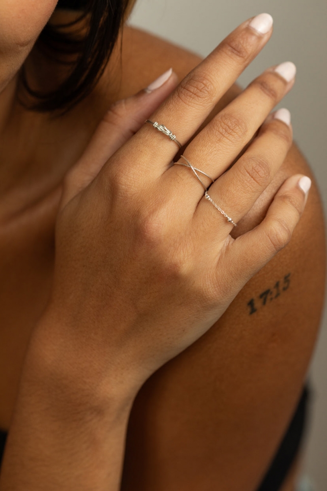 Bague croisée Éclat - Argent