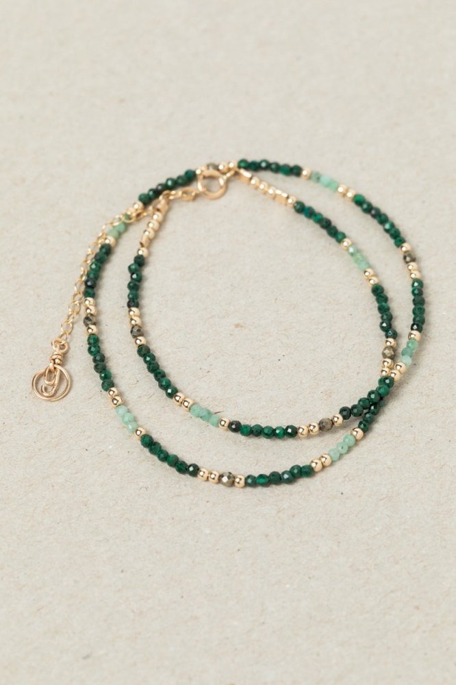 Collier-Bracelet double Queen - Menthe