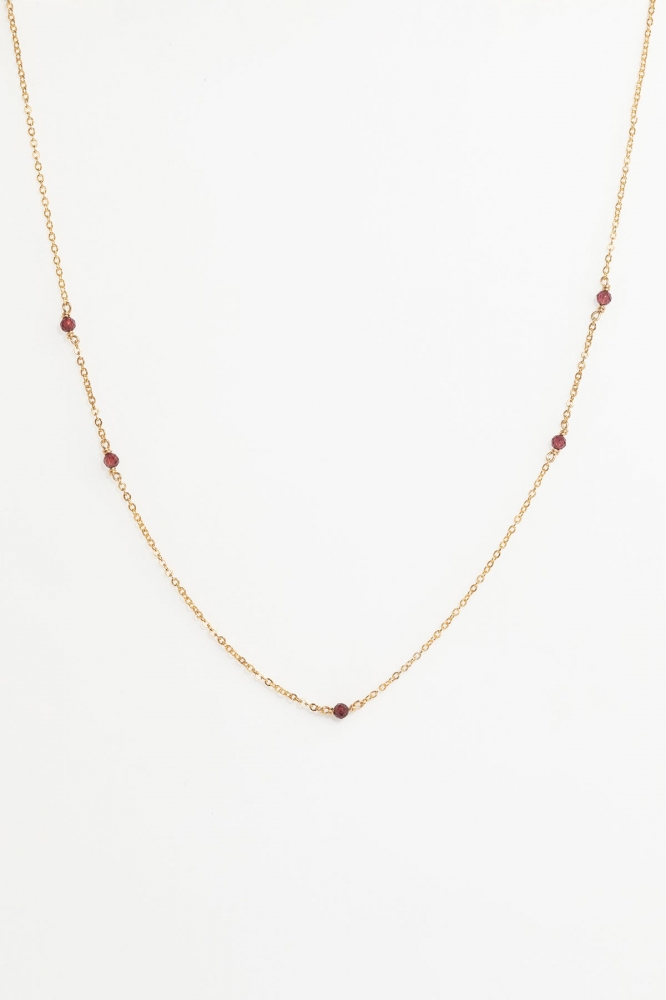 Bracelet - Collier Satellite Grenat