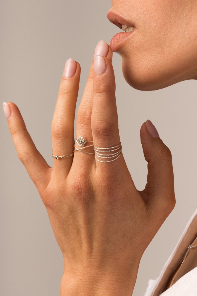 Bague croisée Éclat - Argent