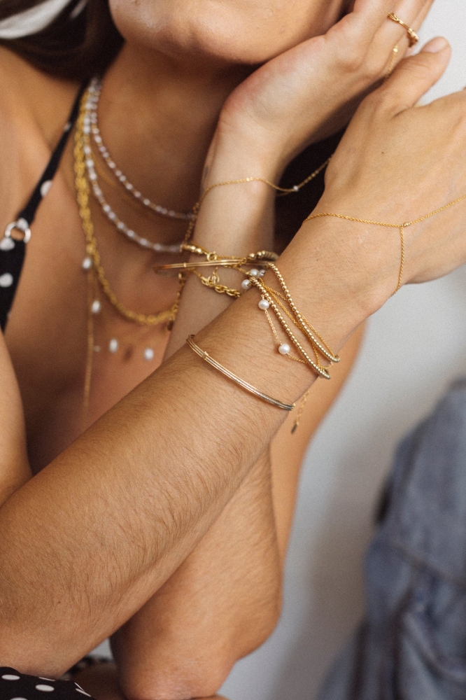 Bracelet - Collier Sol - Perle de culture