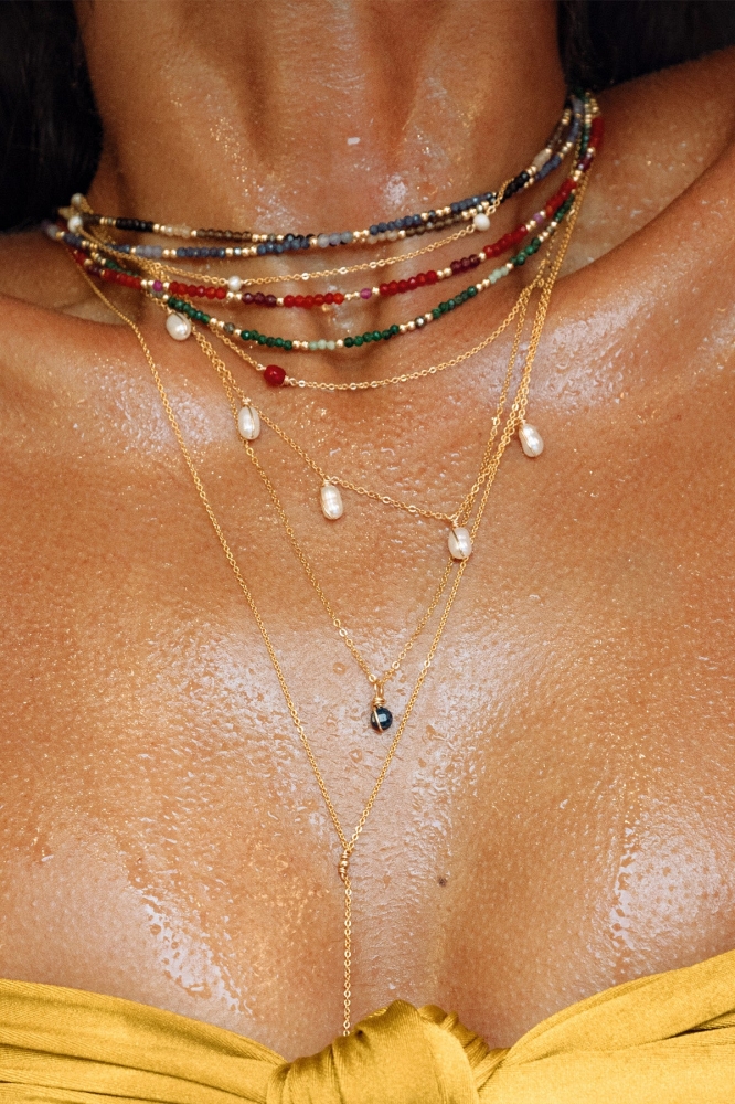 Collier-Bracelet double Queen - Menthe