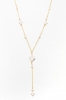 Collier long cravate Swan - Nacre