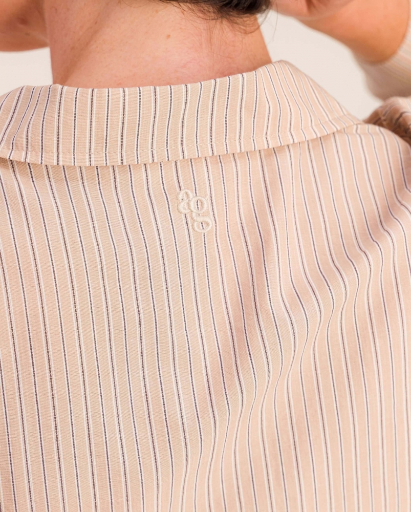 Chemise femme Flaine, coton bio beige