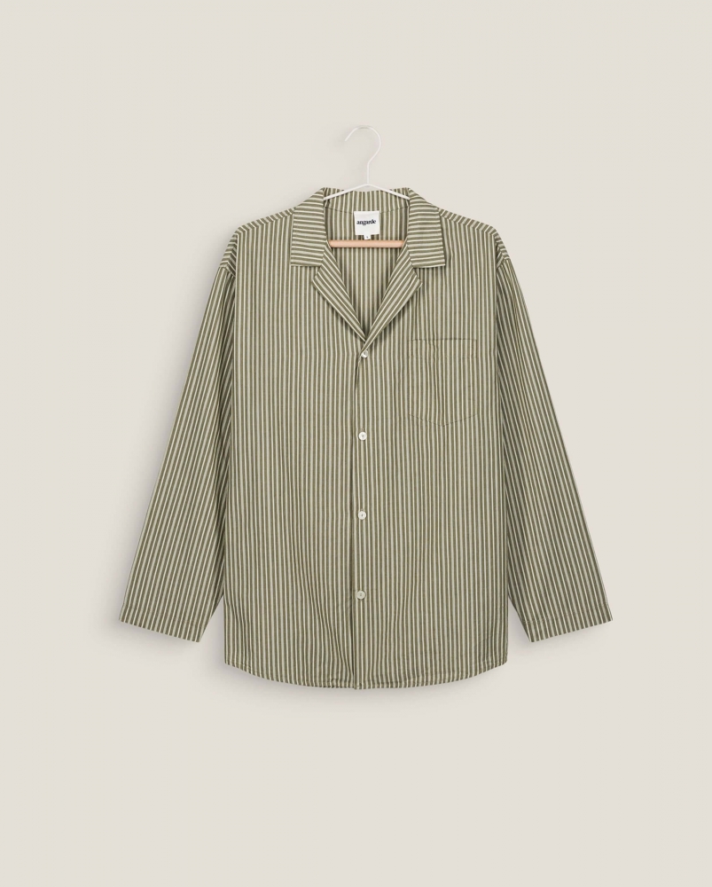 Chemise homme Flaine, coton bio kaki