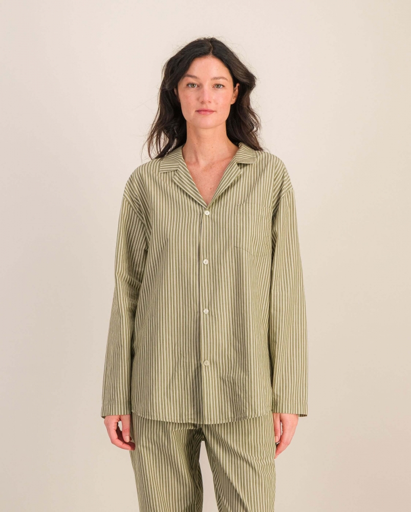 Chemise femme Flaine, coton bio kaki