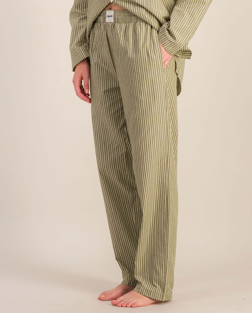 Pantalon femme Flaine, coton bio kaki