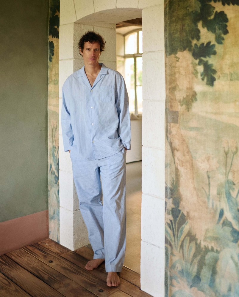 Chemise homme Flaine, coton bio bleu