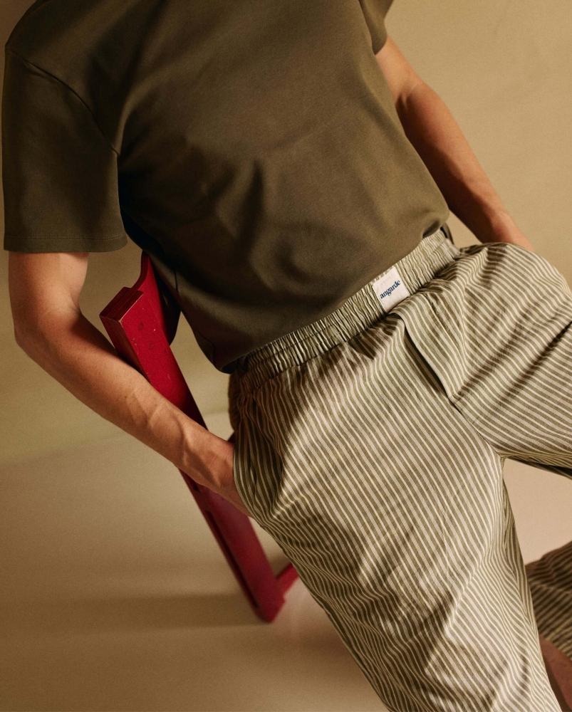 Pantalon homme Flaine, coton bio kaki