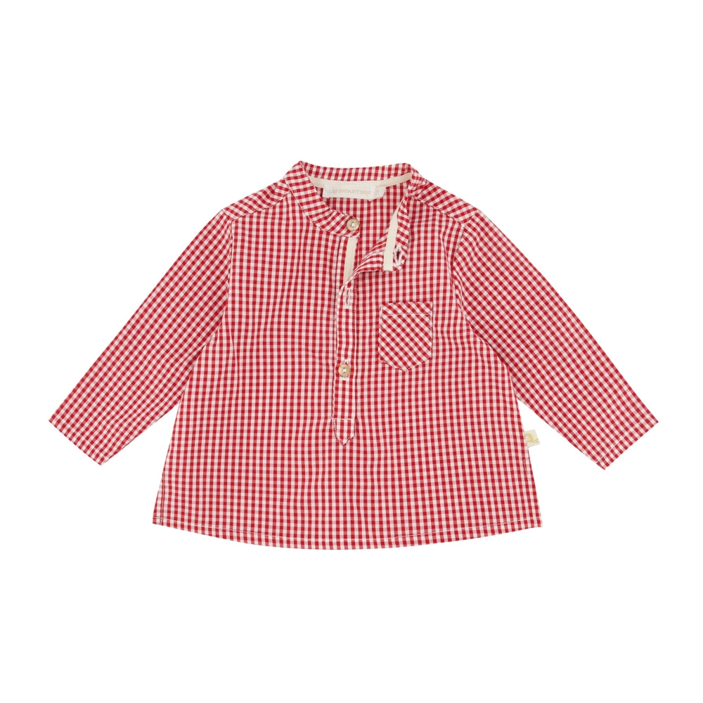 Blouse frelon vichy pivoine