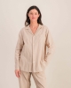 Chemise femme Flaine, coton bio beige