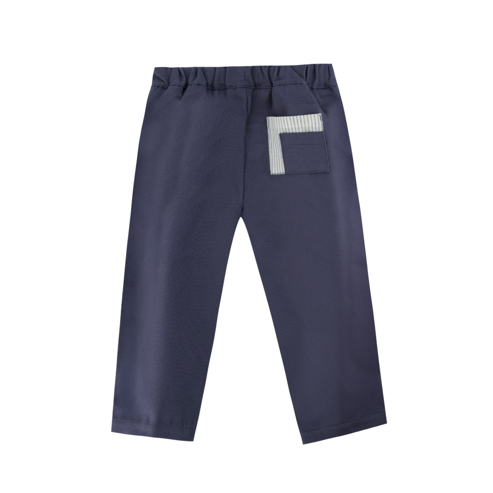 Pantalon Belette bleu mer